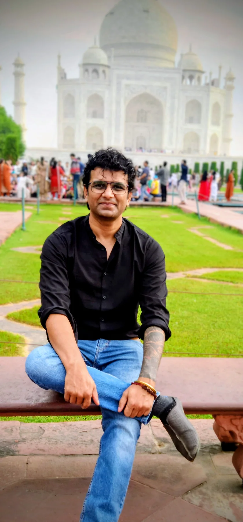 Vipul Shah on a visit to the Taj Mahal